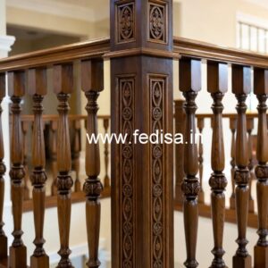 Elegant Brass Wood Handrails with Modern Touch No-3568