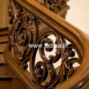 Premium Brass Wood Handrail Inspiration for Homes No-3575