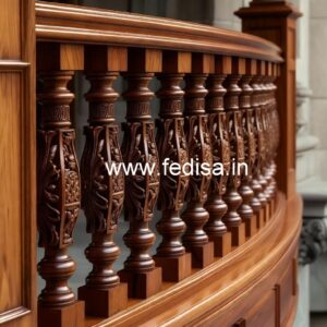 Stylish Brass Wood Staircase Decor Collection No-3579