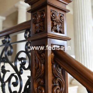 Premium Brass Wood Railings for Interior Design No-3587
