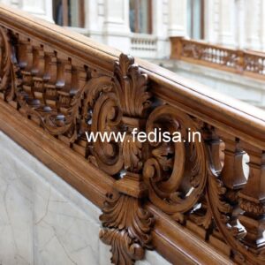 Modern Brass Wood Handrails for Rich Interiors No-3590