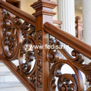 Elegant Brass Wood Balcony Collection for Modern Homes No-3592
