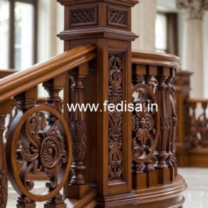 Stylish Brass and Wood Railing Ideas No-3603