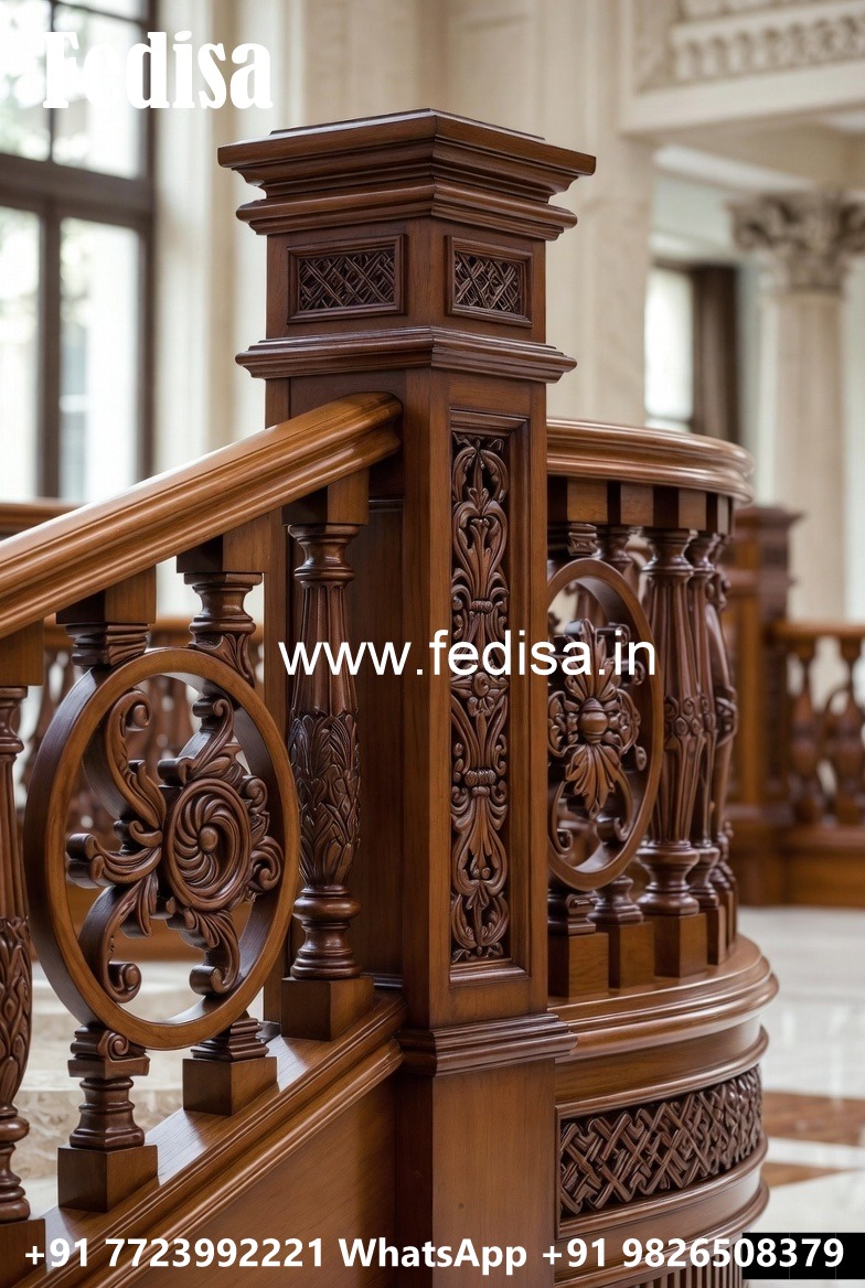 Stylish Brass and Wood Railing Ideas No-3603