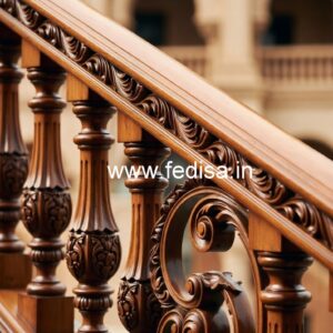 Premium Brass Wood Railing Collection No-3607