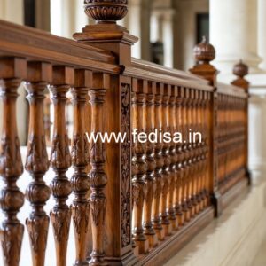 Modern Brass Wood Staircase Design No-3609