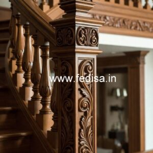 Brass Wood Railing for Duplex House No-3610