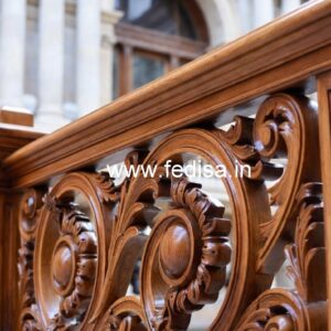 Brass Wood Balcony Fence Design No-3616