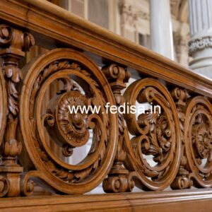 Modern Brass Wood Interior Railings No-3620