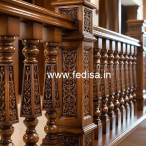 Brass Wood Fence Design for Balcony No-3642