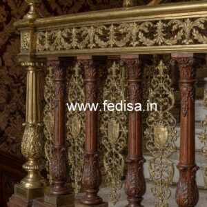 Modern Brass and Wood Staircase Ideas No-3651