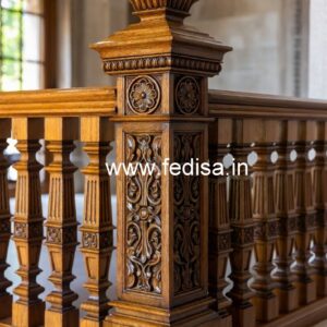 Elegant Brass Wood Fence for Villas No-3652