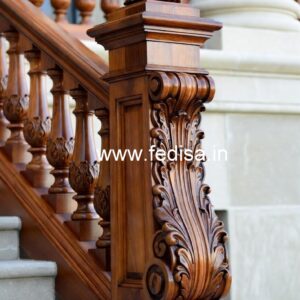 Brass Wood Railings with Artistic Design No-3653