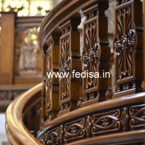 Luxury Brass Wood Staircase Fence No-3655