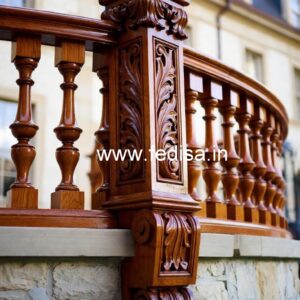 Brass Wood Balcony Handrail Inspiration No-3664