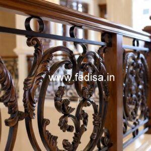 Modern Brass Wood Railings for Villas No-3673