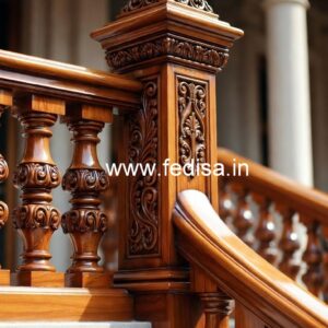 Elegant Brass Wood Handrails for Stairs No-3674