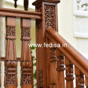 Brass Wood Staircase with Elegant Style No-3676