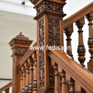 Elegant Brass Wood Staircase Fence Collection No-3681