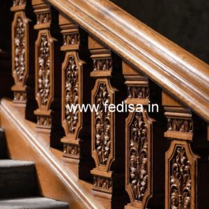 Decorative Brass Wood Staircase Side Rails No-3683