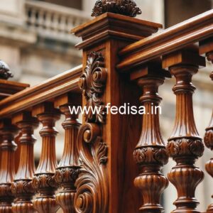 Brass Wood Stair Railings with Rich Finish No-3686