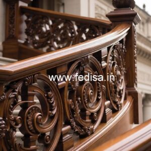 Modern Brass Wood Fence for Luxury Homes No-3687