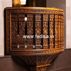 Elegant Brass Wood Staircase Interior Ideas No-3688