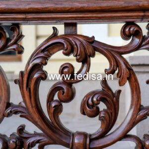 Decorative Brass Wood Balcony Handrails No-3689