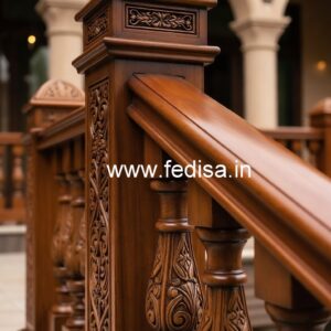 Stylish Brass Wood Staircase Collection No-3692