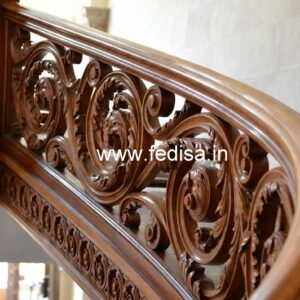 Elegant Brass Wood Railings for Contemporary Homes No-3696