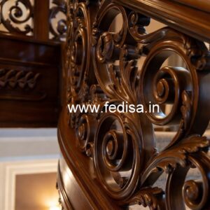 Elegant Brass Wood Stair Fence Collection No-3710