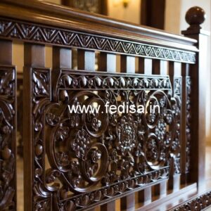 Decorative Brass Wood Balcony Fence Trends No-3713