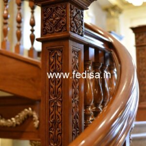Modern Brass Wood Balcony Handrail Collection No-3716