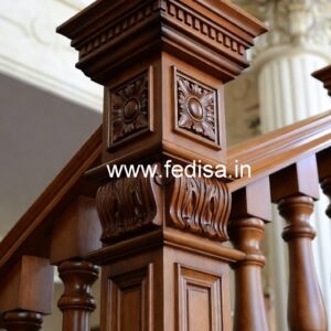 Elegant Brass Wood Staircase Design Trends No-3717