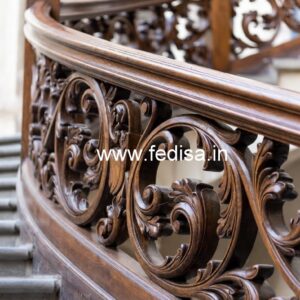 Brass Wood Railings for Luxury Staircases No-3719