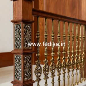 Stylish Brass Wood Fence for Contemporary Villas No-3729