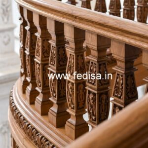 Stylish Brass Wood Staircase Handrail Trends No-3735