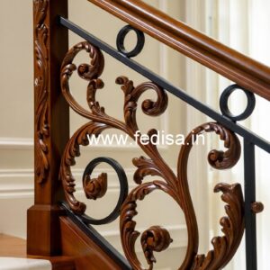 Decorative Brass Wood Fence for Duplex House No-3743