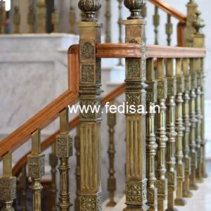 Brass Wood Stair Railings with Premium Finish No-3744
