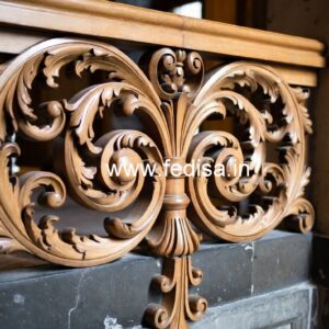 Modern Brass Wood Handrails for Luxury Villas No-3754