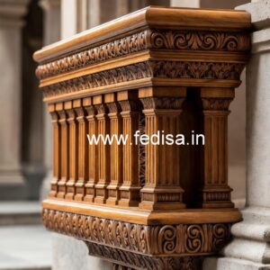 Premium Brass Wood Stair Railings Inspiration No-3765