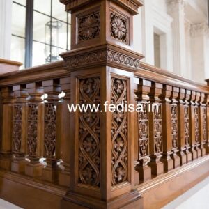 Stylish Brass Wood Balcony Decor with Modern Finish No-3769