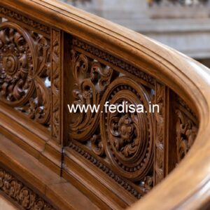 Elegant Brass Wood Staircase Fence Inspiration No-3770