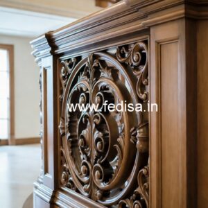 Luxury Brass Wood Staircase Design Collection No-3774