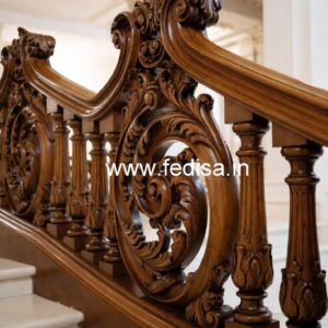 Modern Brass Wood Staircase Side Fence Ideas No-3777
