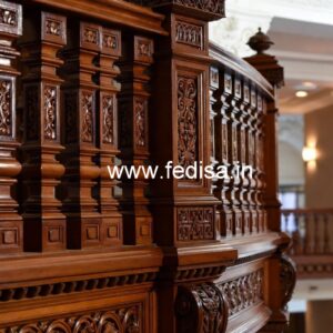Decorative Brass Wood Interior Railings Collection No-3778