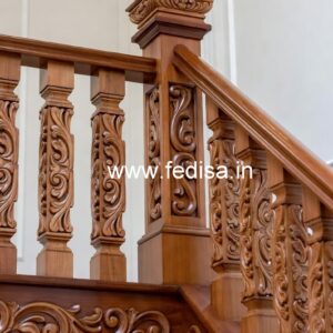 Modern Brass Wood Handrails for Stylish Homes No-3782