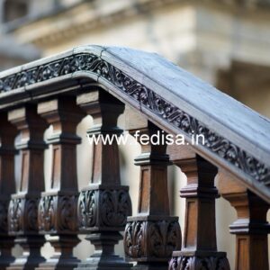Stylish Brass Wood Staircase Fence Collection No-3798
