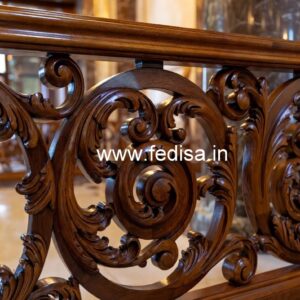 Premium Brass Wood Balcony Fence Trends No-3806
