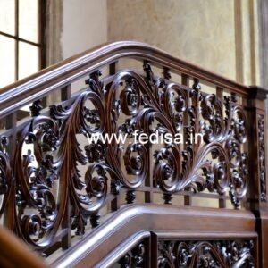 Elegant Brass Wood Fence with Modern Finish No-3809
